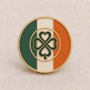 CB Supporter Pin – Irish Tricolour Crest