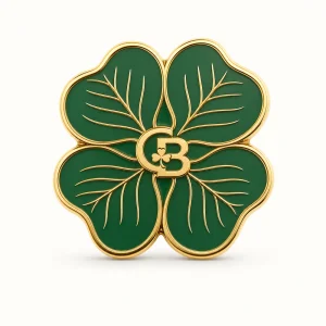CB Heritage Leaf Shamrock Enamel Pin