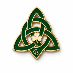 CB Emerald Triquetra Enamel Pin