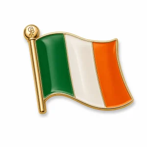 CB Irish Tricolour Flag Enamel Pin