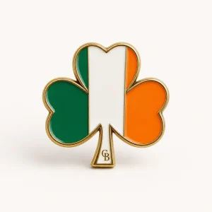 CB Tricolour Shamrock Enamel Pin