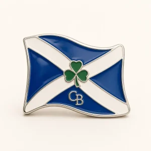 CB Scotland Saltire Shamrock Enamel Pin