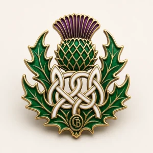 CB Celtic Knot Thistle Enamel Pin
